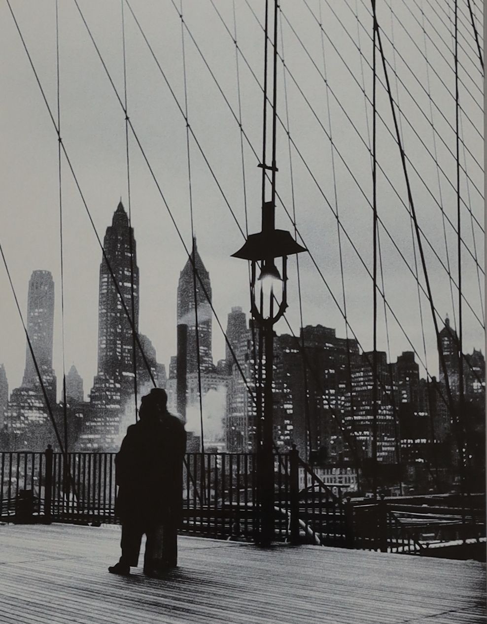 Mario de Biasi, three black and white photographs, '42nd Street', 'Park Avenue' and 'Brooklyn Bridge', overall 28 x 20cm